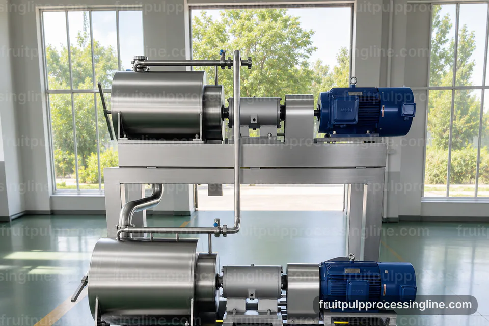 Industrial Fruit Pulp Processing Line: Process Scope And Configuration Operating Stage industrial fruit pulp processing line, process scope and configuration: screen change pulper operating stage